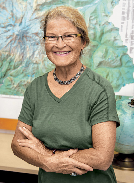 Peat O’Neil, writing instructor, author, and expert traveler, is also a lifelong learner. Since the 1990s, she has returned to MC to pursue her various interests: Russian language and history, exercise science, and computer science. Most recently, she enrolled in a cartography course, which led to a degree in applied geography and a certificate in geography education.