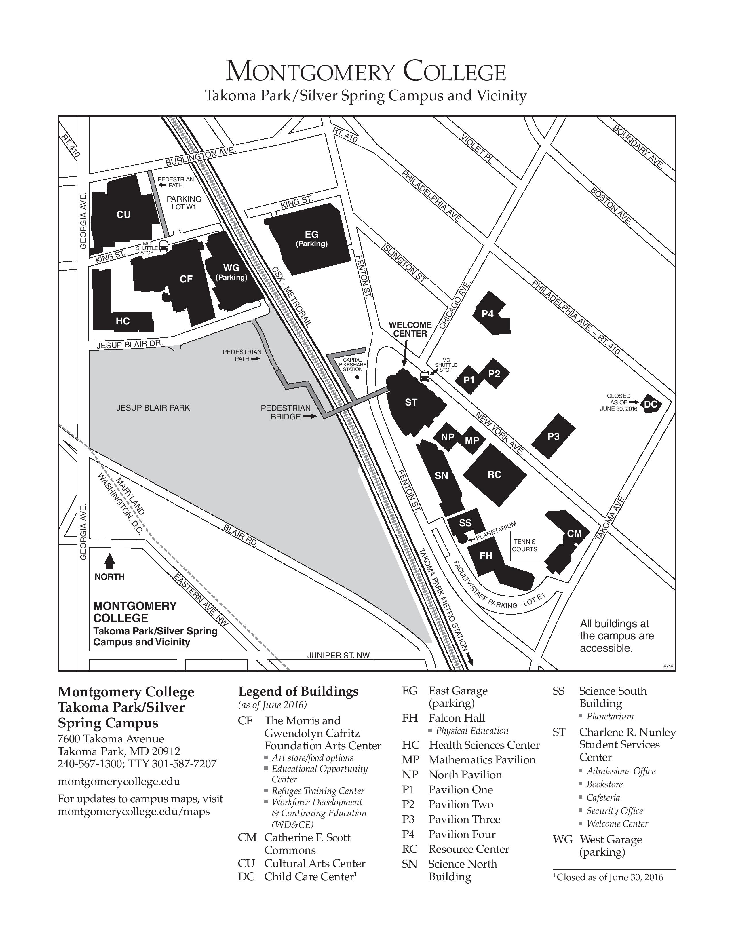 Montgomery College Campus Map