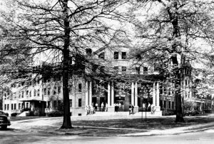 Early campus building in Takoma Park