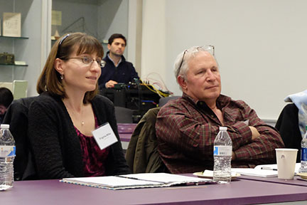 Virginia Miller And Alan Cutler Listening To The Panel