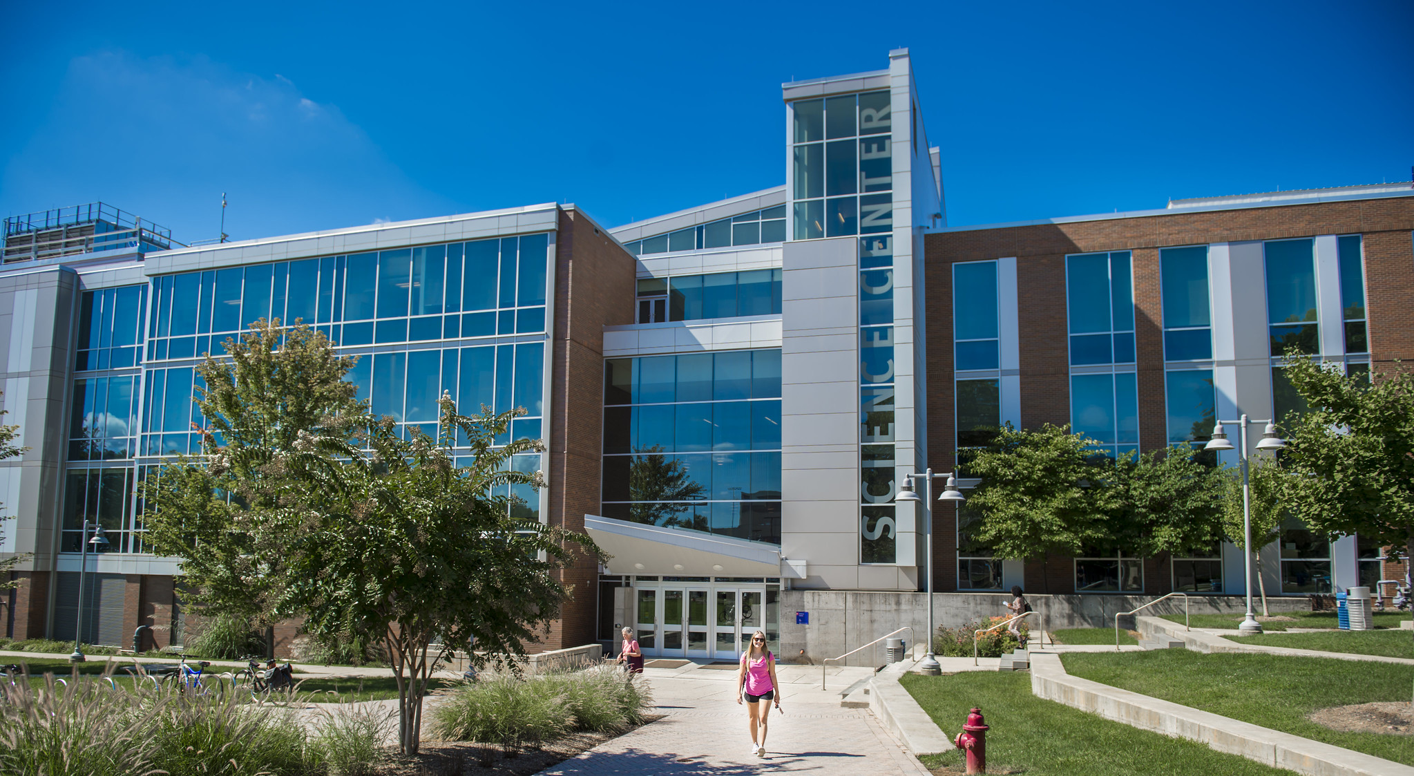 Student Standing outside SC Building on Rockville Campus