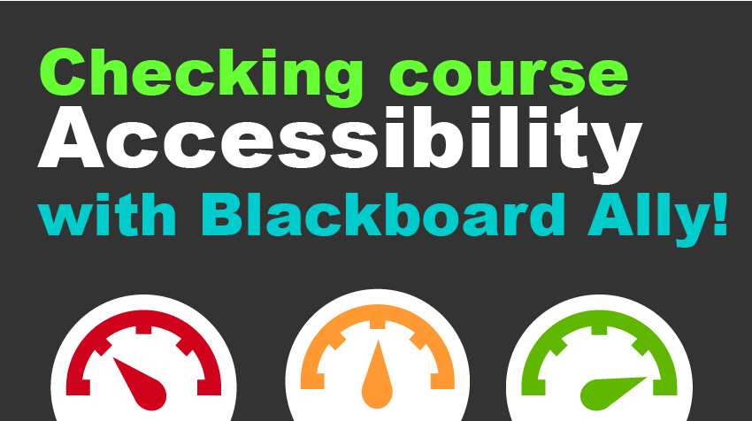 Checking course Accessibility with Blackboard Ally