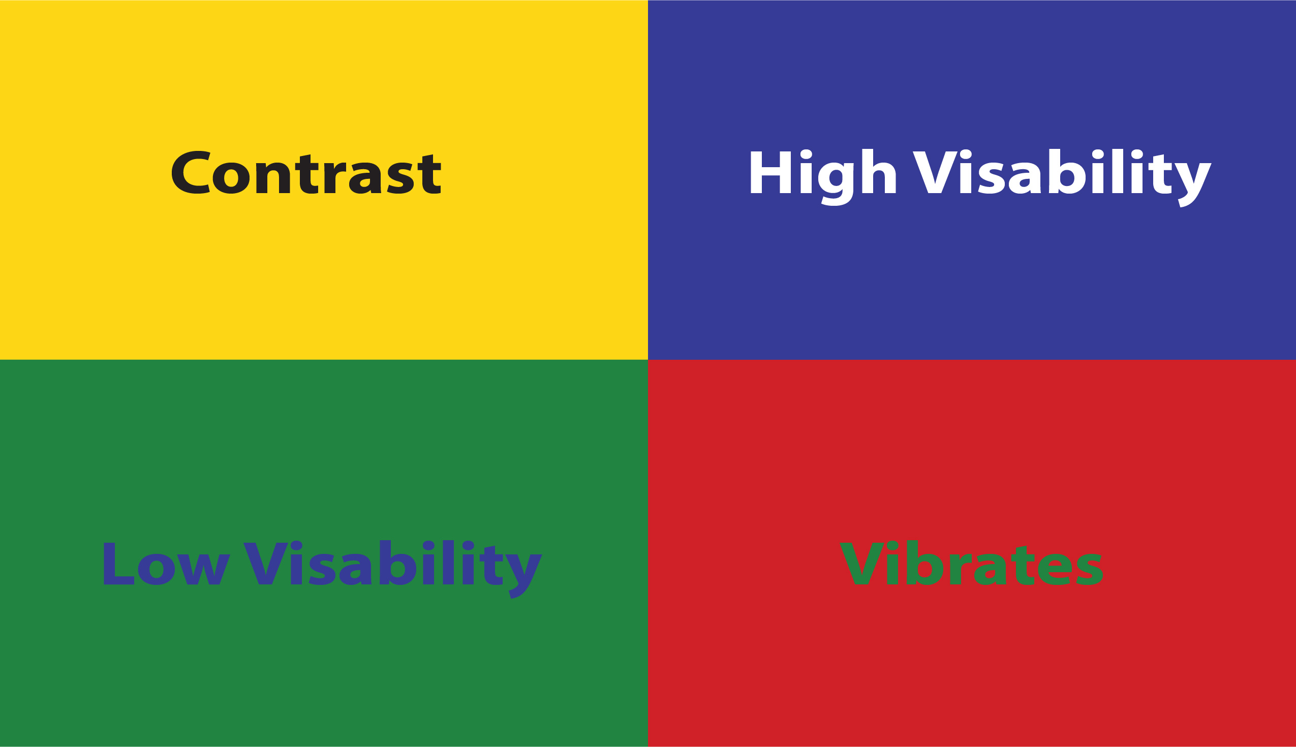 Sample Color Contrast Chart