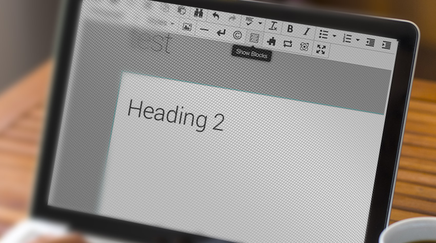 Laptop Showing An Example Of An Empty Headings